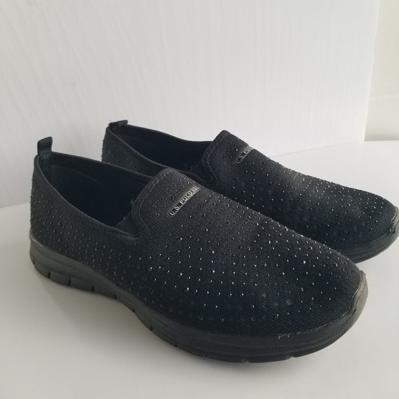 US Polo Assn Black Slip-On Women's Shoes 10 - Picture 1 of 6